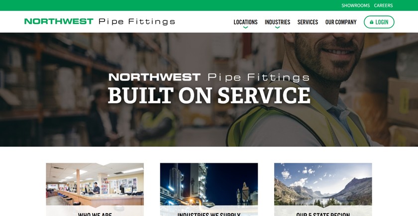 Northwest Pipe Fittings website preview
