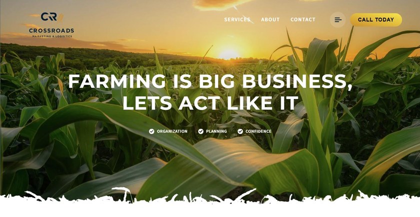 Screenshot of the Crossroads Marketing & Logistics website