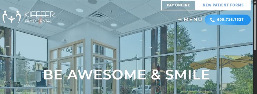 Screenshot of the Kieffer Family Dental website