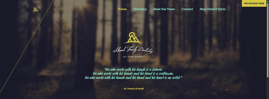 Screenshot of the Schaack Family Dentistry website