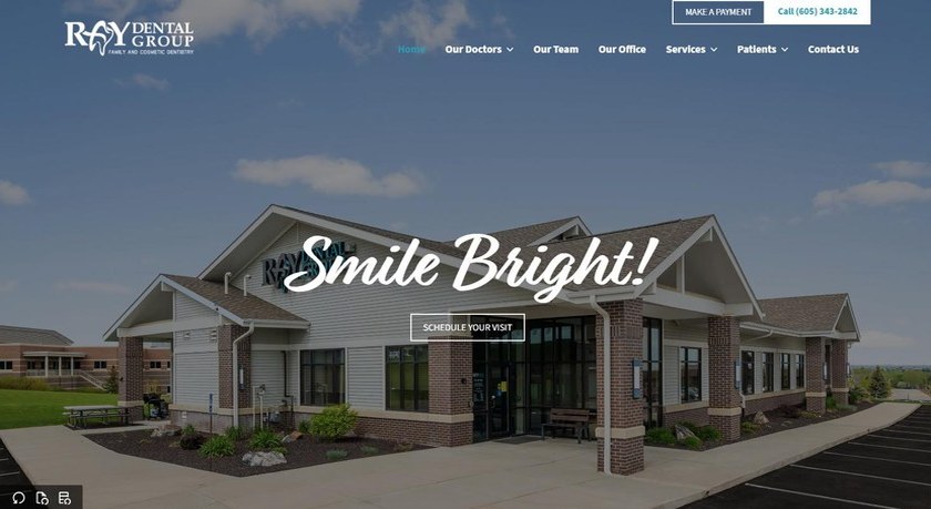 Screenshot of the Ray Dental Group website