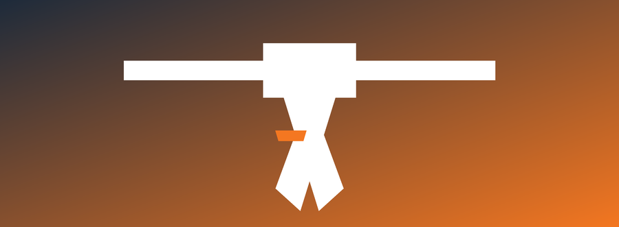 Martial arts belt and fist icon representing a taekwondo studio