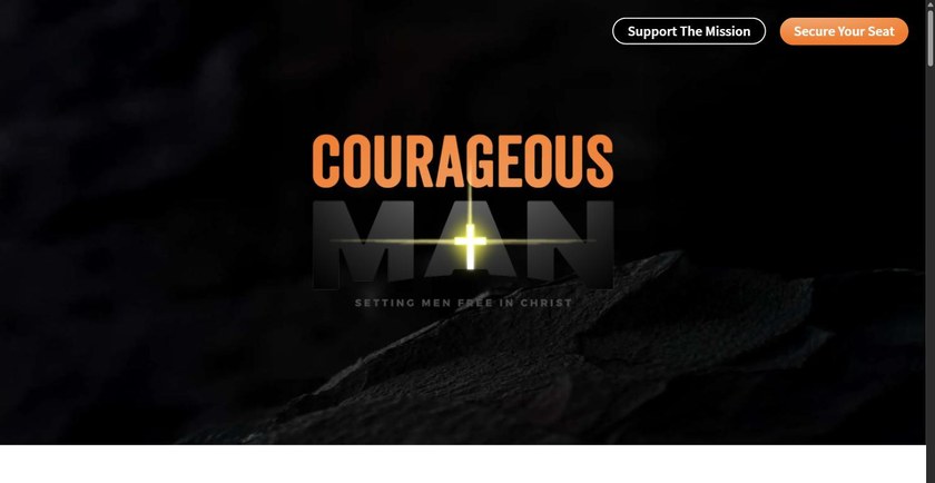 Courageous Man website preview