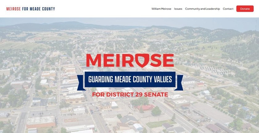 Meirose for Senate website preview