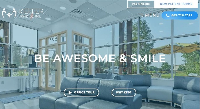 Screenshot of the Kieffer Family Dental website