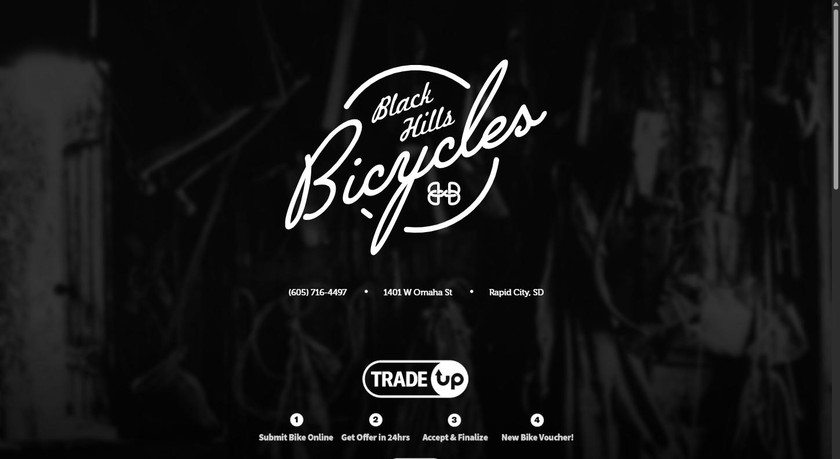 Screenshot of the Black Hills Bicycles website