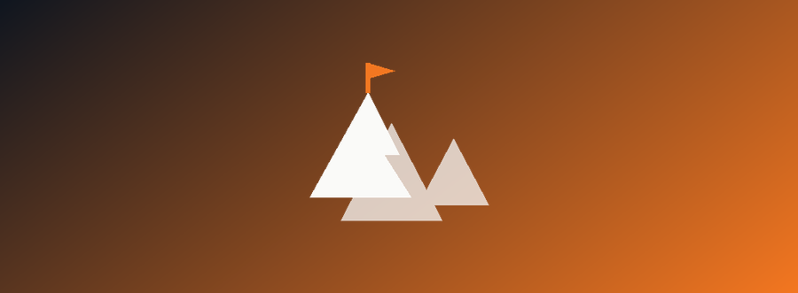 Mountain icon representing an outdoor guide service website guide